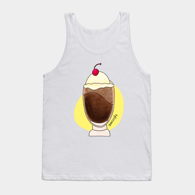 Ice cream float with red cherry Tank Top by Snacks At 3